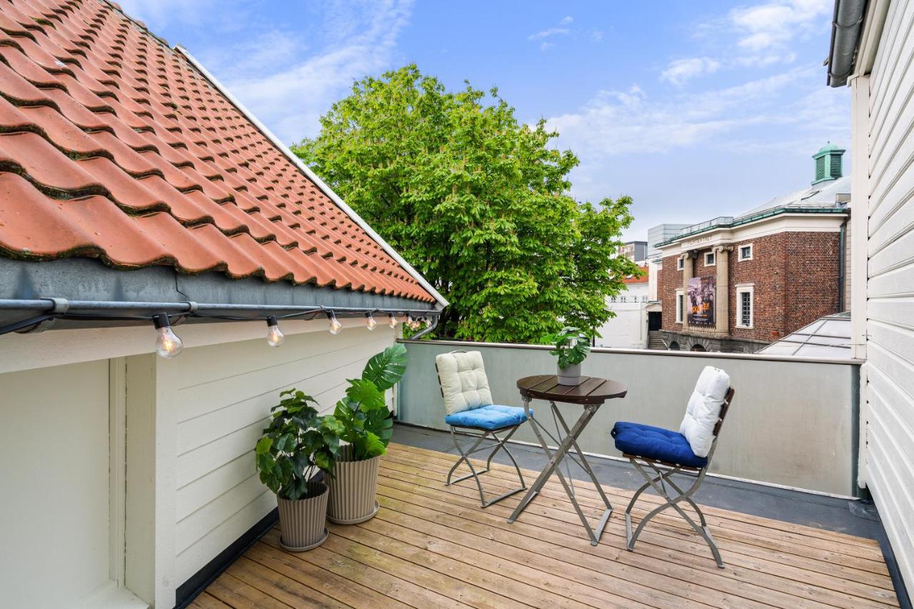 Charming Rooftop Apartment In Heart Of Stavanger Kültér fotó